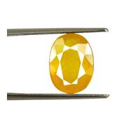 DENMOUS Yellow Sapphire 2.25 Ratti 1.65 Carat Unheated Untreated Ceylon Mined Pukhraj Gemstone A Quality Certified Natural Gemstone-B0BT7W521R-DNM