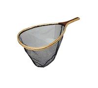 Dennett Fishing Wooden Trout Scoop Net - 15 x 10 Inch Landing Net with Knotless Mesh Bag - Sturdy Wooden Handle & Frame for Trout, Fly Fishing & Freshwater Angling