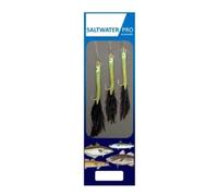 Dennett Saltwater pro 3 Hook lumi Eel Rig - Black Feather