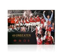 Dennis Bergkamp Signed Arsenal Football Photo: 49 Games Unbeaten
