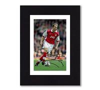 DENNIS BERGKAMP Signed Mounted Photo Print Pre Printed Signature Arsenal Autograph Gift, Ready To Be Framed, 8 x 6 Inches - 203.2 152.4 mm