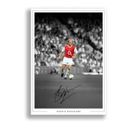 Dennis Bergkamp Signed Photo Arsenal Poster Print Autograph Framed Memorabilia Gift (A4 Poster Only)