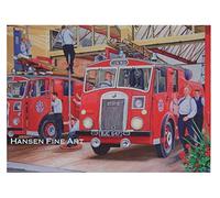 Dennis F12 F7 Fire Engine Blank Birthday Fathers Day Card