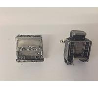 Dennis Fire Engine circa 1990 (Front & Back) 3D cufflinks classic car pewter effect cufflinks ref62A