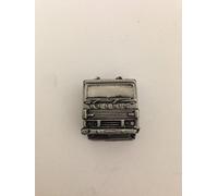 Dennis Fire Engine circa 1990 (Front) ref62A pewter effect 3D car magnet for fridge,filling cabinet metal surface