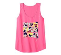 Dennis & Gnasher Grid of Fun Tank Top, Women, Neon Pink, Large