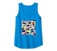 Dennis & Gnasher Grid of Fun Tank Top, Women, Sapphire Blue, Medium