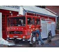 Dennis London Fire Brigade Fire Engine Fireman Euston Christmas Xmas Card