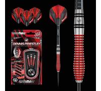 WINMAU Dennis Priestley Special Edition Tungsten Steeltip Darts Set 24g with Prism Flights and Shafts (Stems)