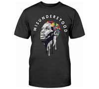 Dennis Rodman Misunderstood Custom Cotton Black Men T Shirt Black