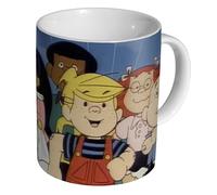 Dennis The Menace US 90s - Ceramic Coffee & Tea Mug 11oz - Durable Glossy White Cup - Classic American Cartoon