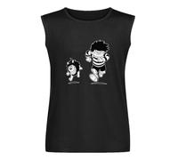 Dennis The Menace Yellow Mens Women Vest Tank Tops 100% Cotton Retro Comic Book UK Gnasher Cool 50S 60S 70S 80S 90S Sleeveless T-Shirt Black L
