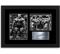 Dennis Wolf Gym Bodybuilding Motivational Poster Signed Photo Display Framed A4