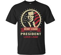 Denny Crane The President Lock n Load Men's Black Tee Shirt BlackXL