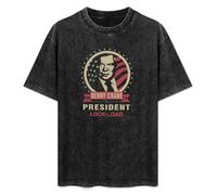 Denny Crane The President Lock N Load Mens T-Shirt Printed Graphic Top Unisex Black Tee L