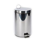 Denny International 3L Silver Pedal Bin Stainless Steel Kitchen Bathroom Toilet Rubbish