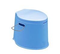Denny International 6L Large Compact Portable Toilet Potty Loo with Washable Basket and Toilet Roll Holder for Pool Party Camping Caravan Picnic & Festivals