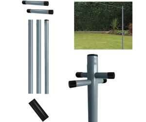 Denny International Large Metal Washing Line 2.4m Post Support Pole (2.4m Post for Washing Line)
