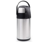 Denny International® Pump Action Airpot flask - Stainless steel - Suitable for hot and cold drinks - available in 2.5, 3, 3.5, 4, 5 litre capacity. (3 Litre)