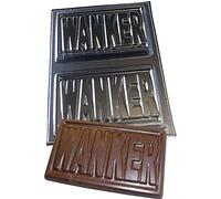 dennycraftmoulds.co.uk Wanker Large Chocolate Bar Moulds Reusable Plastic Molds Make 150g Bars, Transparent