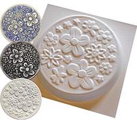 dennycraftmoulds Flowers Garden Concrete or Plaster Plaque Mould Stepping Stone