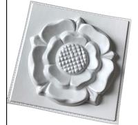 dennycraftmoulds Small Tudor Rose Plaster Casting Mould Concrete Mold Yorkshire Lancashire