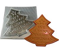 dennycraftmoulds We Wish You A Merry Christmas Tree Mould for Chocolate or Plaster, (4574a)