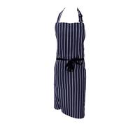 Dennys Butcher Stripe Woven Apron in Navy Dennys Navy