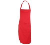 Dennys Catering Bib Apron With Pocket Pack of 2 in Red Dennys Red
