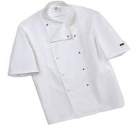 Dennys Chef Jacket L/W S/S Press Stud White