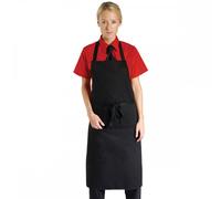 Dennys DP55CNQ Economy Bib Apron With Pocket Black Colour: Black One Size