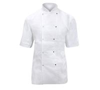 Dennys Ladies/Womens Short Sleeve Chefs Jacket / Chefswear (XS) (White)