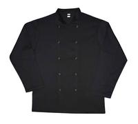 Dennys Men's Budget Long Sleeve Chef Jacket in Black | Size: 3XL Dennys Black 3XL