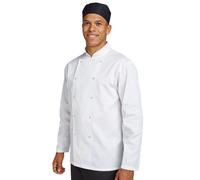Dennys Men's Budget Long Sleeve Chef Jacket in White | Size: 2XL Dennys White 2XL