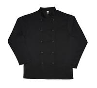 Dennys Men's Long-Sleeved Chef Jacket in Black | Size: Small Dennys Black S