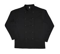 Dennys Men's Long-Sleeved Chef Jacket in Black | Size: XS Dennys Black XS