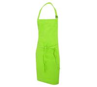 Dennys Multicoloured Bib Apron 28x36ins in Lime Dennys Lime