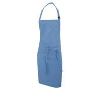 Dennys Multicoloured Bib Apron 28x36ins in Mid Blue Dennys Mid Blue