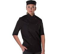 Dennys short sleeve chef jacket DD70ES Black M