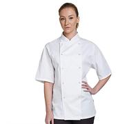 Dennys short sleeve chef jacket DD70ES White S