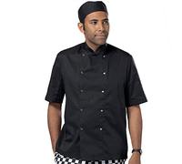 Dennys short sleeve chefs jacket DD08CS Black M