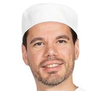 Dennys Unisex Adult Double Band Chef Skull Cap White (M)