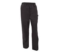 Dennys Unisex Black Elasticated Trouser / Chefswear (4XL) (Black)