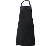 Dennys Women's Economy Bib Workwear Apron With Pocket in Black Dennys Black