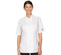 Dennys Womens/Ladies Premium Short-Sleeved Chef Jacket PC7138