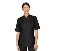 Dennys Women's Premium Short-Sleeved Chef Jacket in Black | Size: Small Dennys Black S