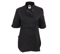 Dennys Womens/ladies Short Sleeve Fitted Chef Jacket