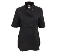 Dennys Womens/ladies Short Sleeve Fitted Chef Jacket (Pack Of 2)