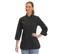 Dennys Women's Premium Long-Sleeved Chef Jacket in Black | Size: Large Dennys Black L
