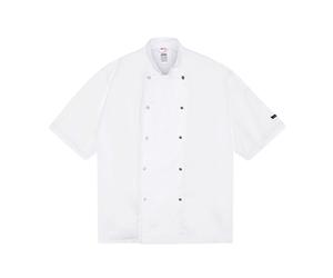 Dennys Women's Press Stud Long-Sleeved Chef Jacket in White | Size: Small Dennys White S